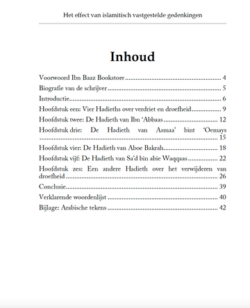 Het effect van islamitisch vastgestelde gedenkingen op het verdrijven van droefheid en ongerustheid